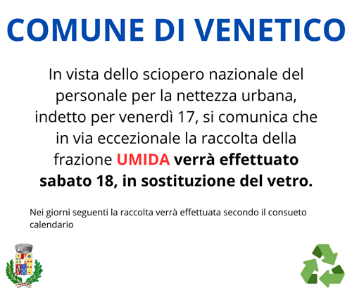 Variazione del servizio di raccolta della frazione organica (umido)